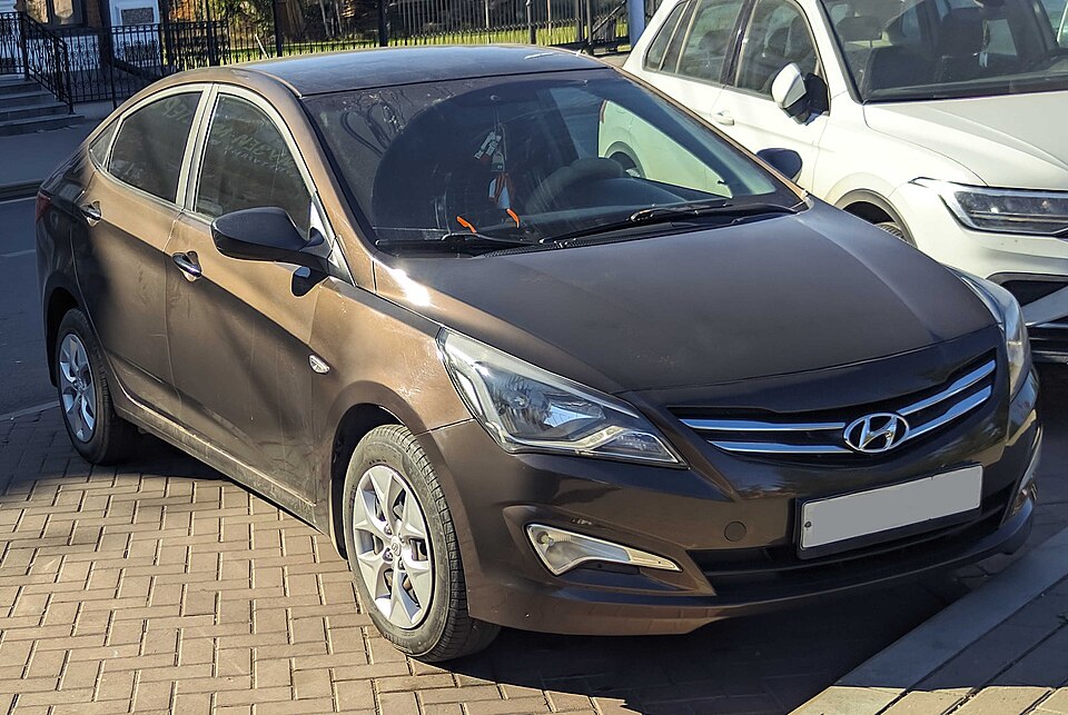 Фото модели Hyundai Solaris (рестайлинг); цвет и комплектация могут отличаться, это не автомобиль компании